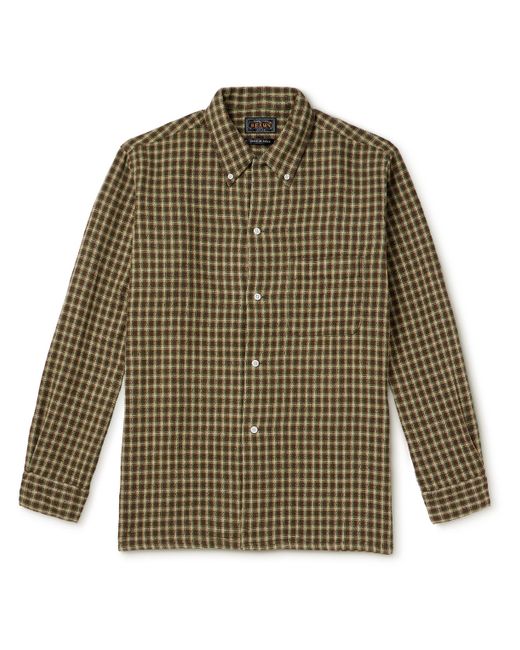 Beams Plus Button-Down Collar Checked Cotton Shirt