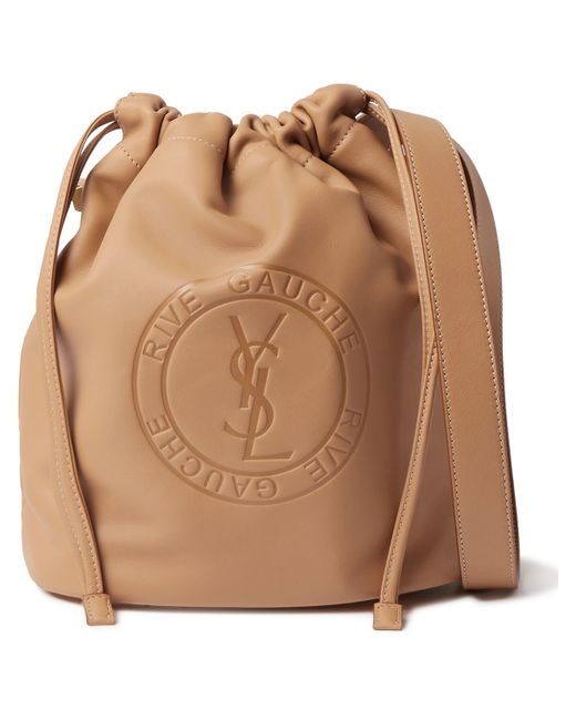 Saint Laurent Logo-Debossed Leather Bucket Bag