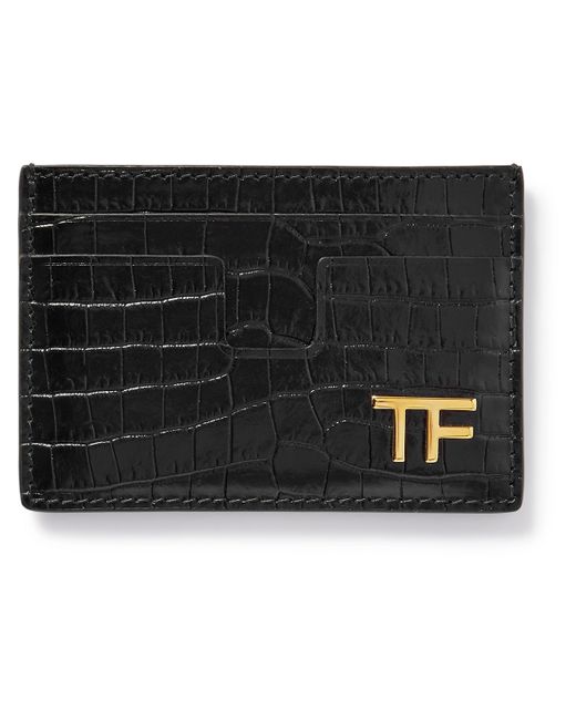 Tom Ford Croc-Effect Leather Cardholder
