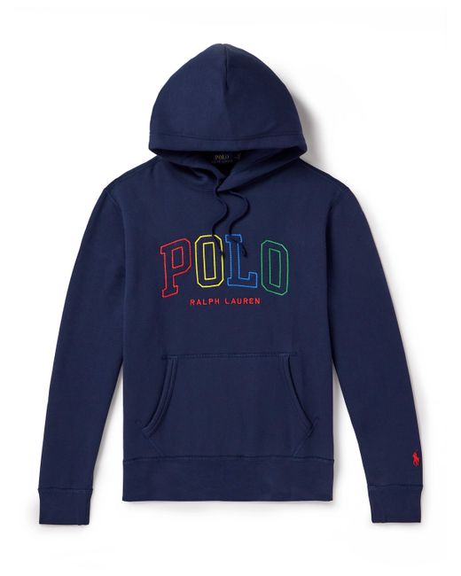 Polo Ralph Lauren Logo-Embroidered Cotton-Blend Jersey Hoodie