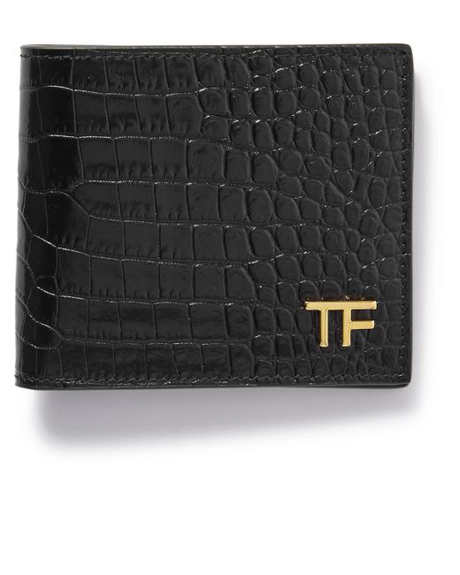 Tom Ford Croc-Effect Leather Bifold Wallet