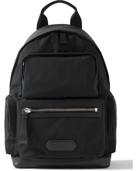 Tom Ford Leather-Trimmed Shell Backpack