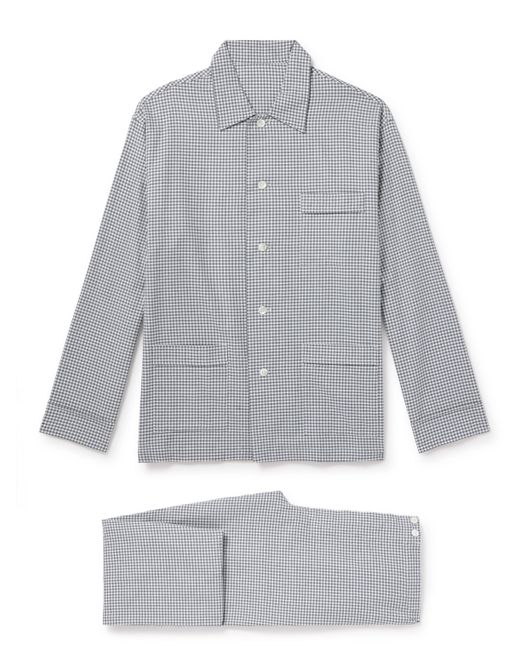 Anderson & Sheppard Gingham Brushed Cotton-Twill Pyjama Set