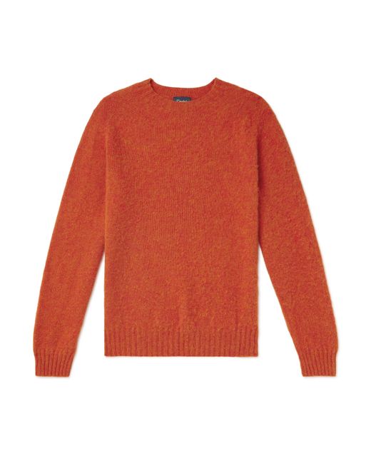 Drake's Brushed Shetland Wool Sweater