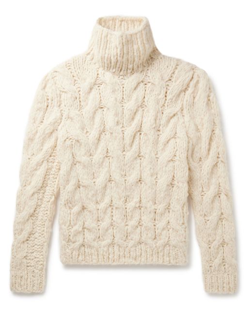 Gabriela Hearst Ray Cable-Knit Welfat Cashmere Rollneck Sweater