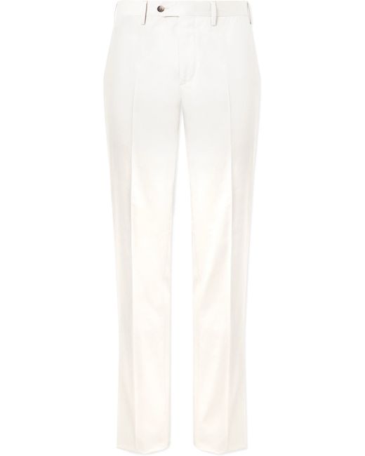 Lardini Slim-Fit Straight-Leg Pleated Cotton-Blend Poplin Suit Trousers