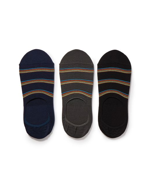 Paul Smith Three-Pack Striped Cotton-Blend Socks