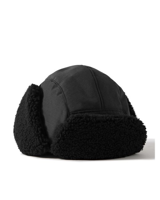 Snow Peak Padded Ripstop and Faux Shearling Trapper Cap