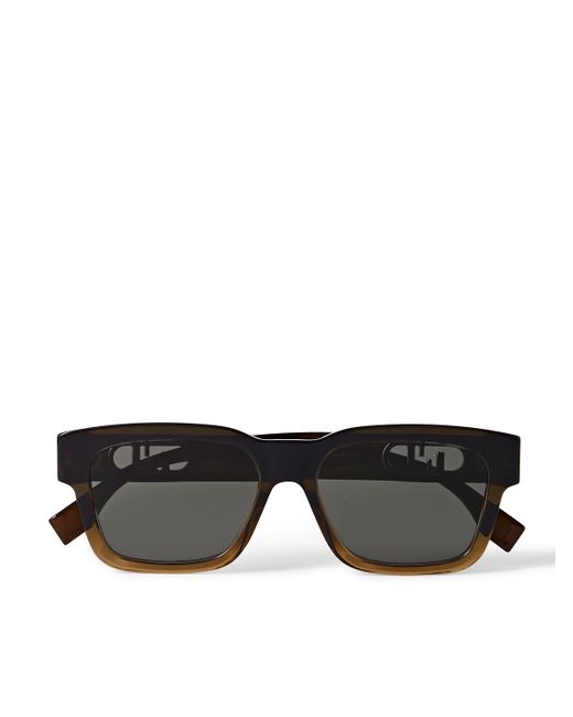 Fendi OLock Acetate Square-Frame Sunglasses