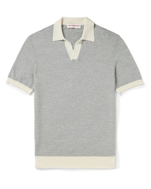 Orlebar Brown Horton Wool and Cotton-Blend Polo Shirt