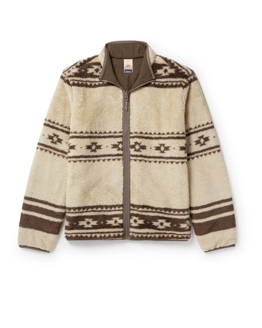 Faherty Reversible Shell and Printed Recycled-Fleece Jacket