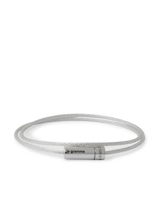 Le Gramme 9g Double Turn Polished Recycled-Sterling Cable Bracelet