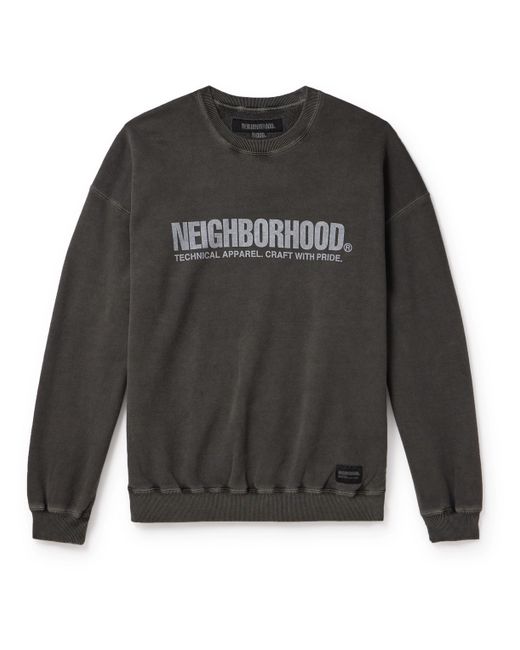 Neighborhood Logo-Print Cotton-Jersey Sweatshirt