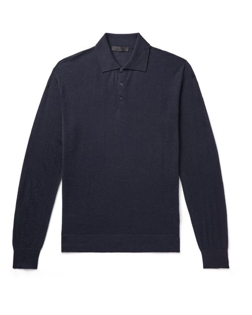 Saman Amel Slim-Fit Cashmere and Silk-Blend Polo Shirt