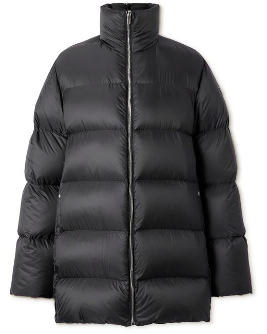 Rick Owens Moncler Cyclopic Logo-Appliquéd Quilted Shell Down Coat