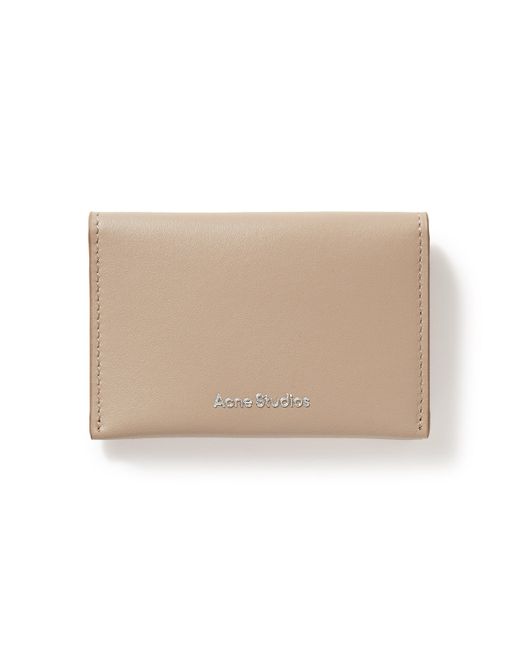 Acne Studios Logo-Print Leather Bifold Wallet