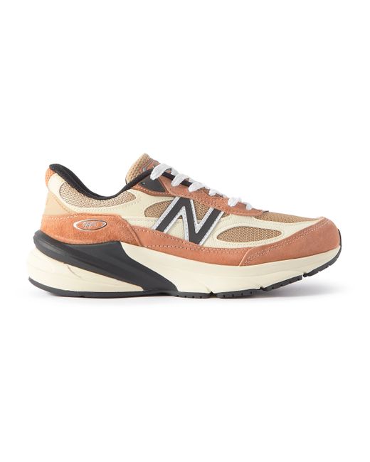 New Balance 990v6 Leather-Trimmed Suede and Mesh Sneakers