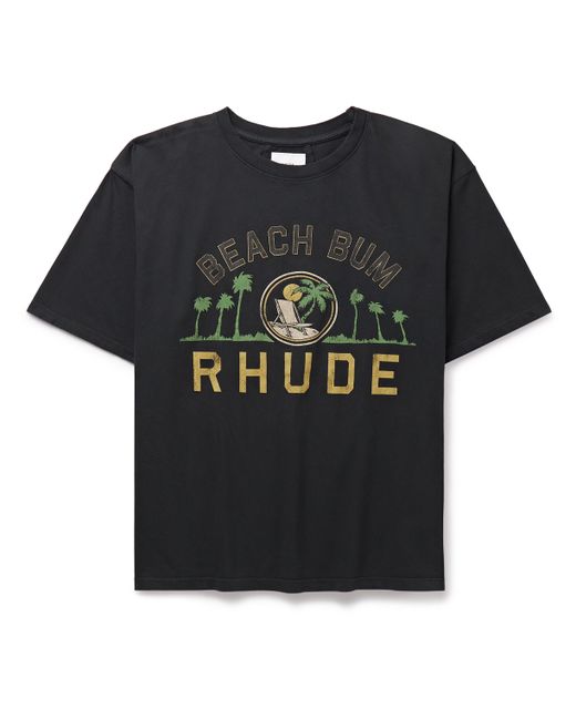 Rhude Palmera Logo-Print Cotton-Jersey T-Shirt