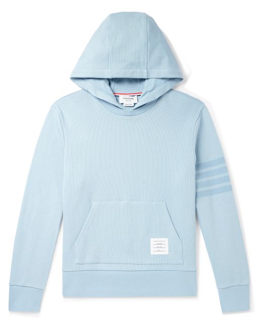 Thom Browne Striped Ribbed Cotton Hoodie