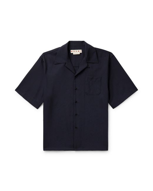Marni Convertible-Collar Wool Shirt