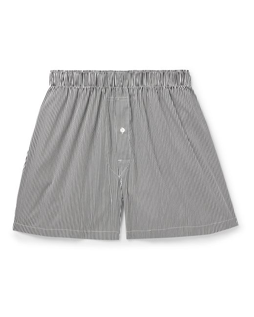 Maison Margiela Straight-Leg Striped Cotton-Blend Poplin Shorts