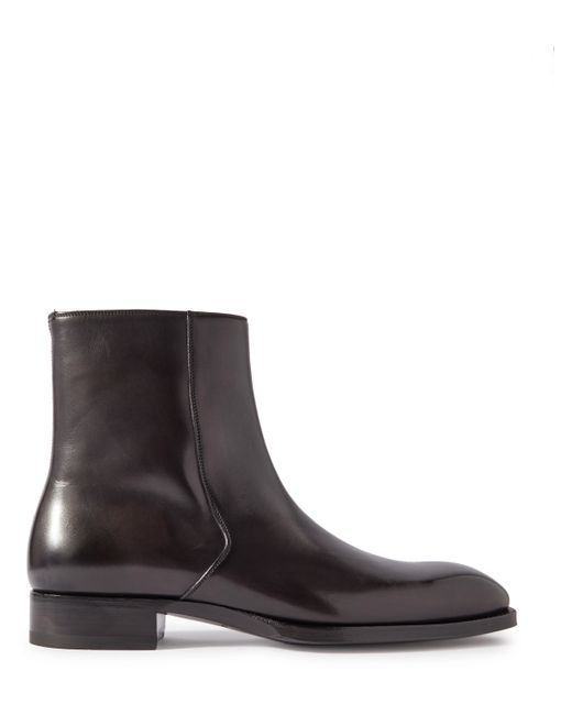 Tom Ford Elkan Burnished-Leather Chelsea Boots