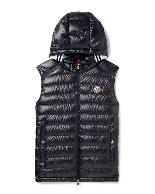Moncler Clai Logo-Detailed Webbing-Trimmed Quilted Shell Hooded Down Gilet