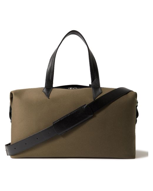 Métier Nomad Leather-Trimmed Coated-Twill Weekend Bag