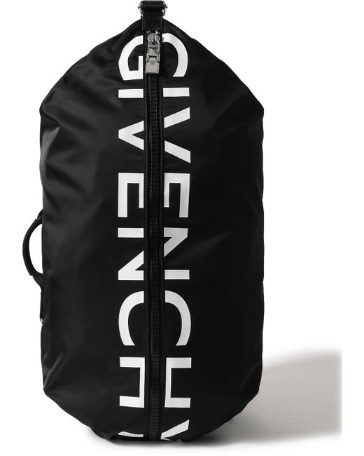 Givenchy G-Zip Leather-Trimmed Logo-Print Shell Backpack