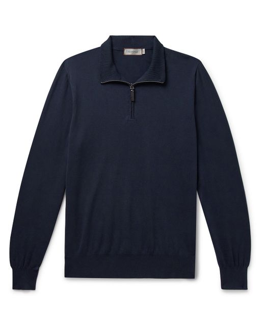Canali Slim-Fit Cotton Half-Zip Sweater Men