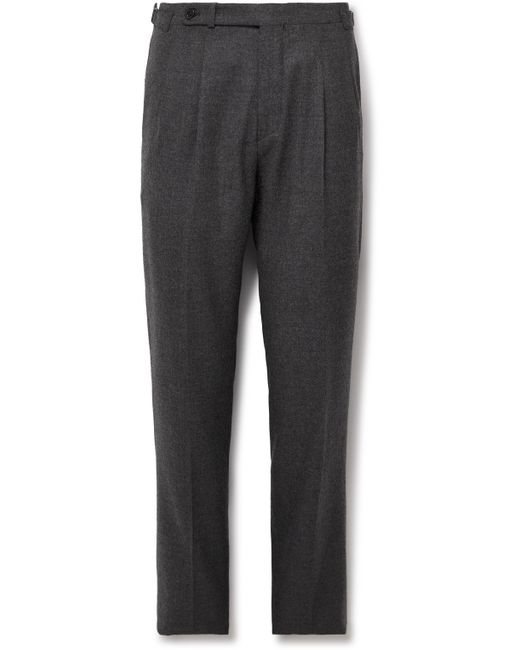 Boglioli Slim-Fit Pleated Virgin Wool-Flannel Suit Trousers