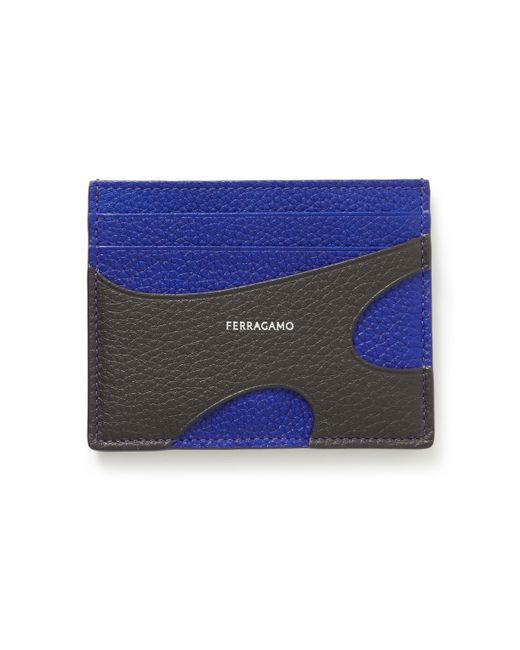 Ferragamo Logo-Print Cutout Full-Grain Leather Cardholder