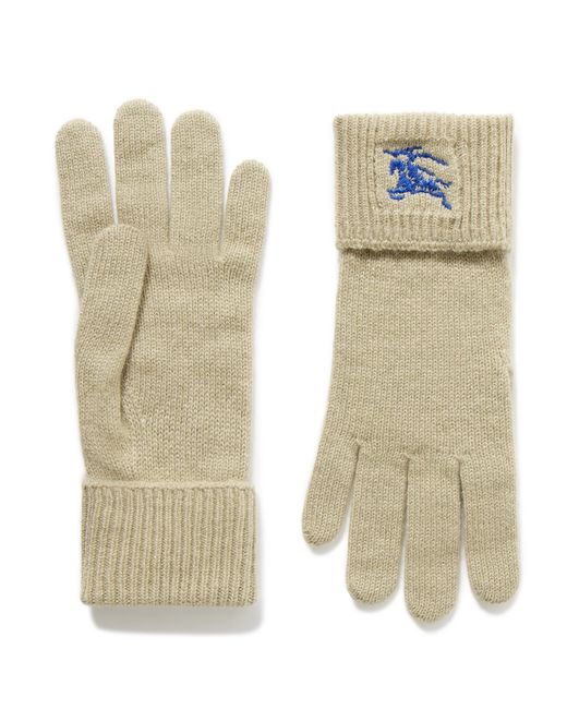 Burberry Logo-Embroidered Cashmere-Blend Gloves