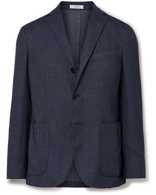 Boglioli K-Jacket Unstructured Garment-Dyed Virgin Wool-Blend Hopsack Blazer