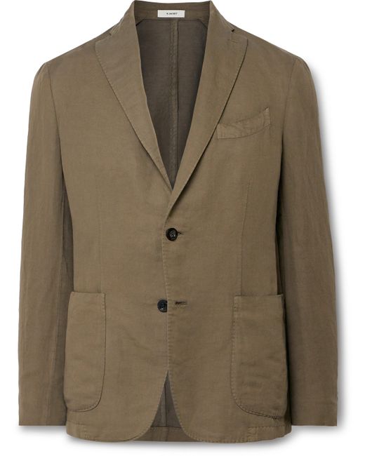 Boglioli K-Jacket Unstructured Cotton and Linen-Blend Blazer