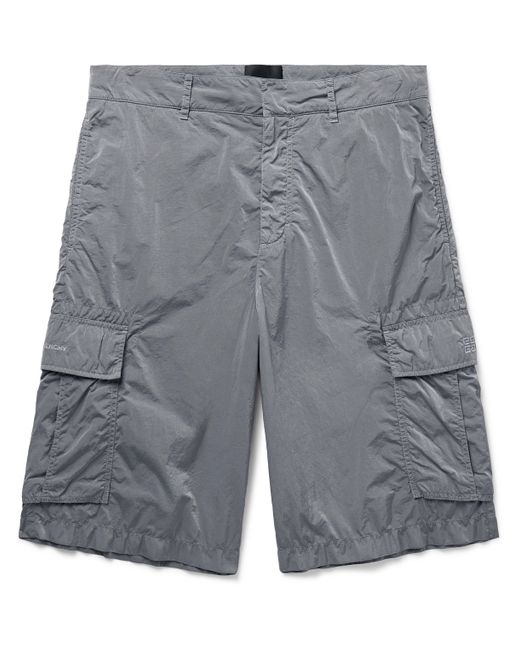 Givenchy Straight-Leg Reflective Shell Cargo Shorts