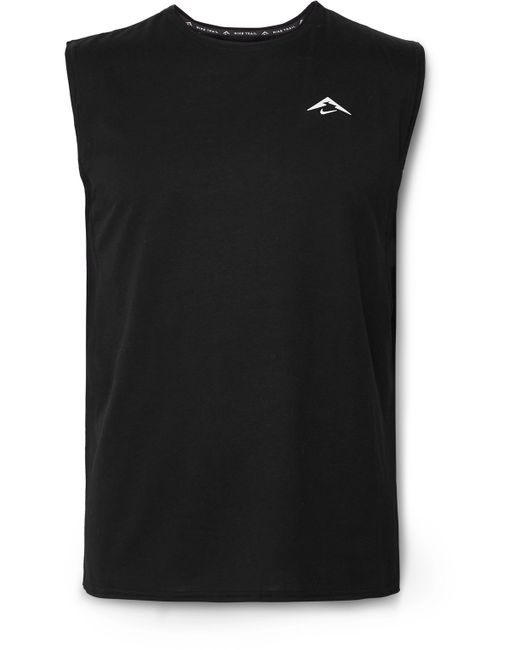 Nike Running Solar Chase Logo-Print Mesh-Panelled Dri-FIT Tank Top