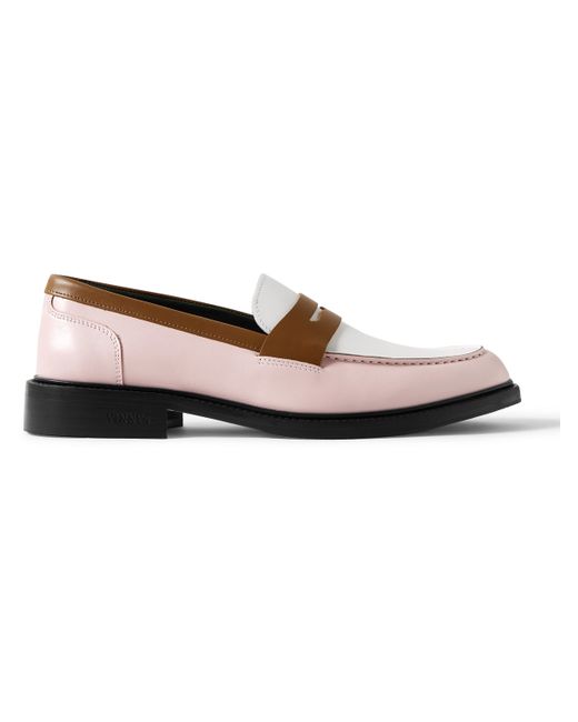 Vinny'S Townee Colour-Block Leather Penny Loafers