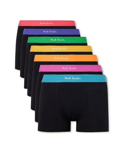 Paul Smith Seven-Pack Stretch Organic Cotton-Jersey Boxer Briefs