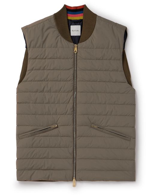 Paul Smith Cotton-Panelled Quilted Shell Down Gilet