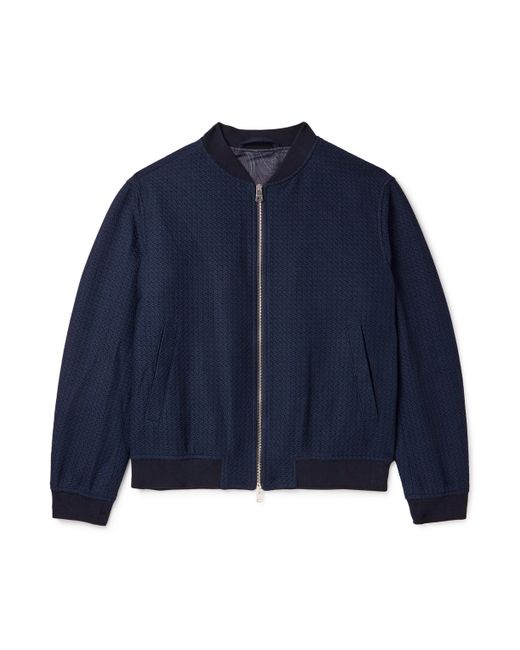 Etro Jacquard-Knit Cotton Bomber Jacket