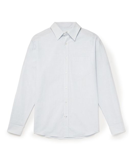 Dunhill Striped Cotton and Linen-Blend Shirt