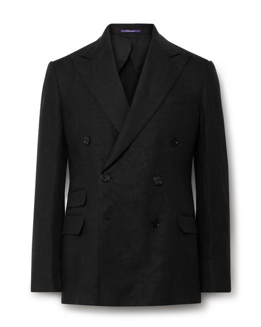 Ralph Lauren Purple Label Kent Slim-Fit Double-Breasted Linen Suit Jacket UK/US 38