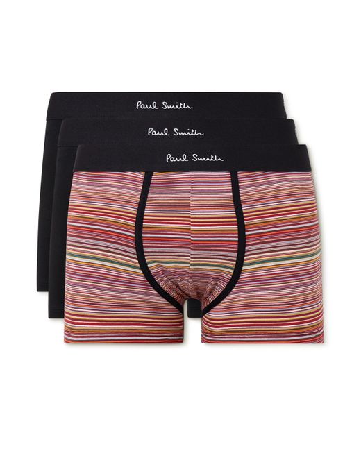 Paul Smith Three-Pack Stretch Organic Cotton-Jersey Boxer Briefs