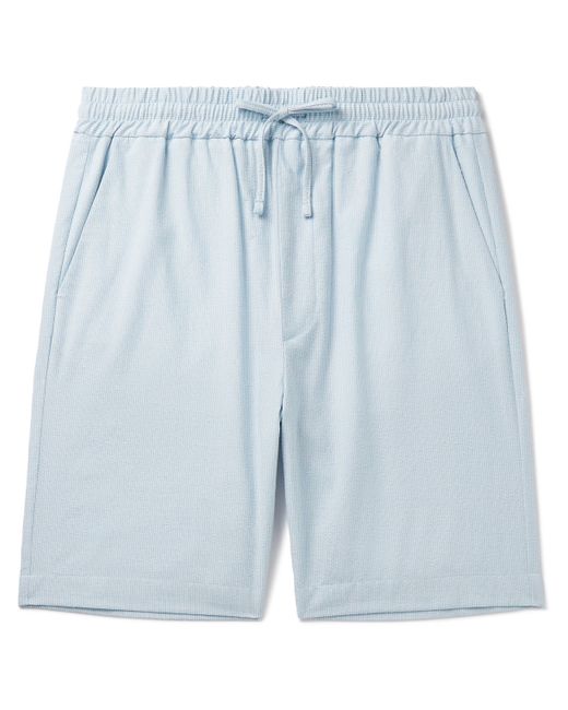 Lardini Straight-Leg Striped Cotton-Blend Drawstring Shorts