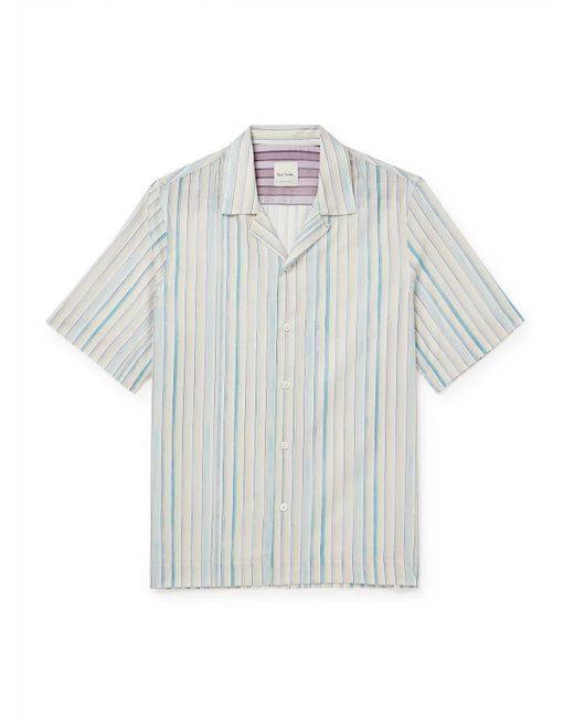 Paul Smith Convertible-Collar Striped Cotton-Poplin Shirt