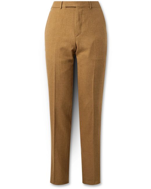 Z Zegna Straight-Leg Linen and Wool-Blend Twill Suit Trousers