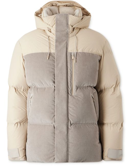Z Zegna Panelled Quilted Cotton-Blend Corduroy Down Ski Jacket