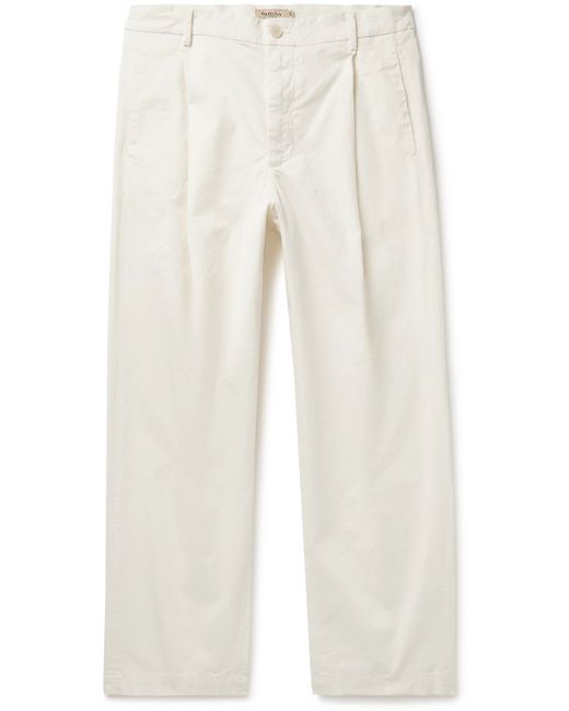 Barena Tartan Straight-Leg Pleated Cotton-Blend Gabardine Trousers