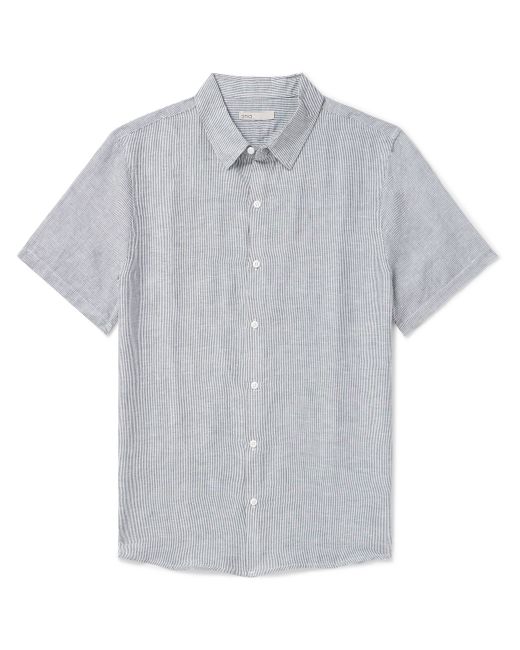 Onia Jack Air Striped Linen and Lyocell-Blend Shirt